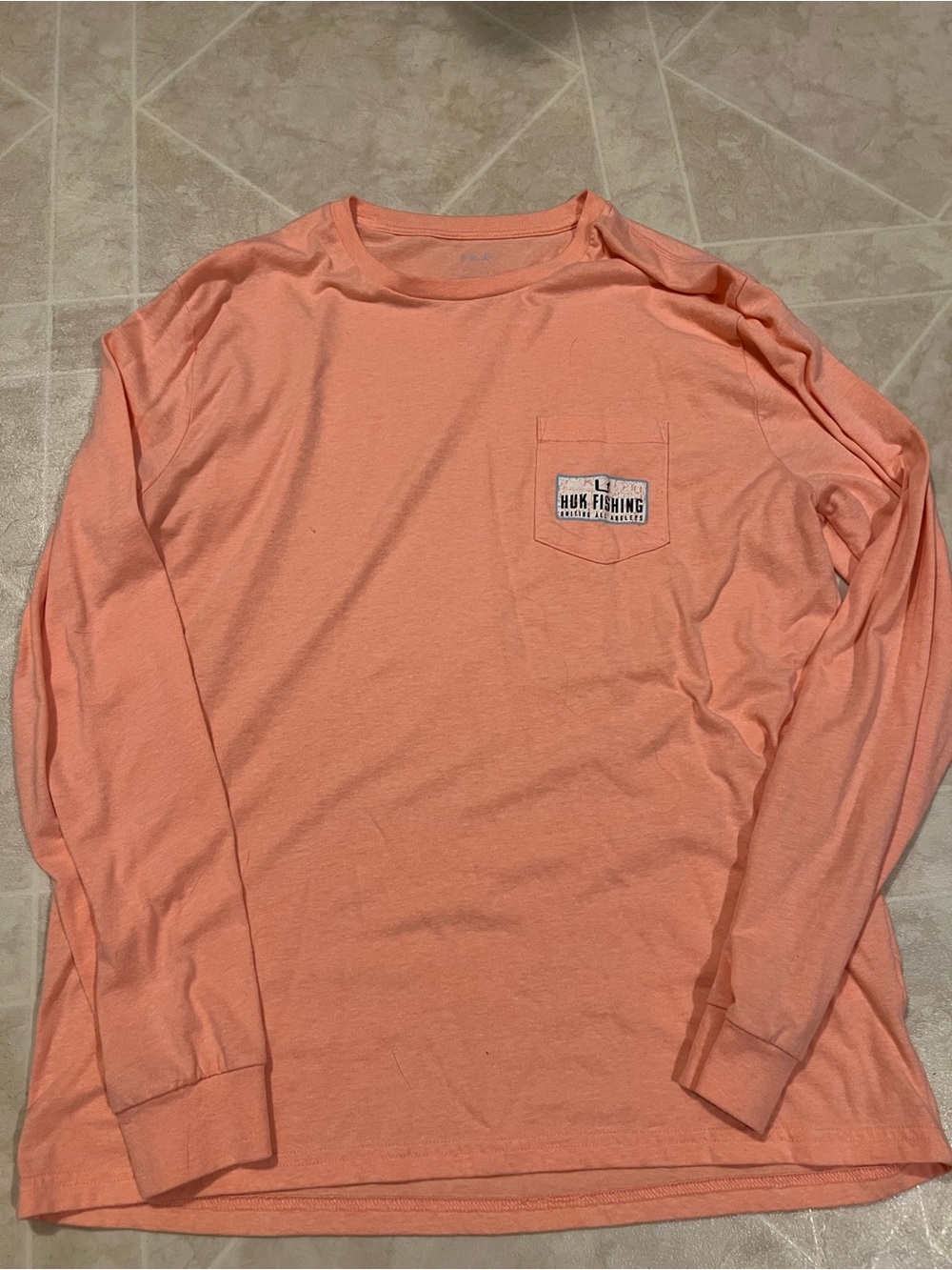 Huk Women’s Long-Sleeve Pocket Tee - Peach